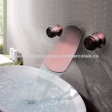 Oil Rubbed Bronze Waterfall Bathroom, Bronze Waterfall Wall Bathroom Faucet