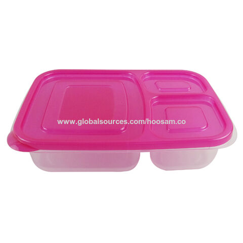 clear lunch box with compartments
