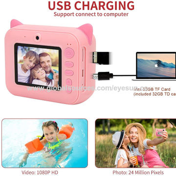 Pink Upgrade Selfie Camera with Rotatable Lens LANDZO Instant Print Camera for Kids Portable Digital WiFi 1080P HD Video Camera Gifts for Toddler Girls Boys Pink Upgrade Selfie Camera with Rotatable Lens LANDZO Instant Print Camera for Kids Portable Digital WiFi 1080P HD Video Camera Gifts for Toddler Girls Boys