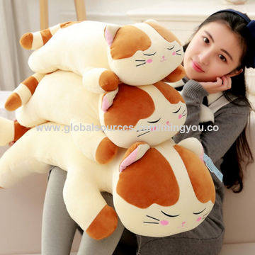 lying cat plush