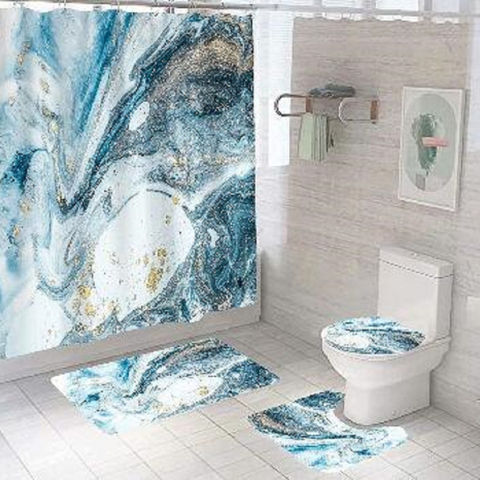 China Colourful Shower Curtains Sets, Teal Shower Curtain Sets With Rugs
