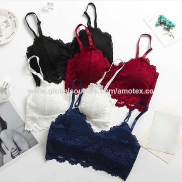 red bralette crop top