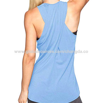 Suyye Women 4 Pieces Crop Tank Tops Yoga Raceback Sports Workout Bras Cotton Top