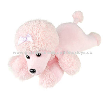 pink stuffed poodle