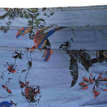 printed denim fabric