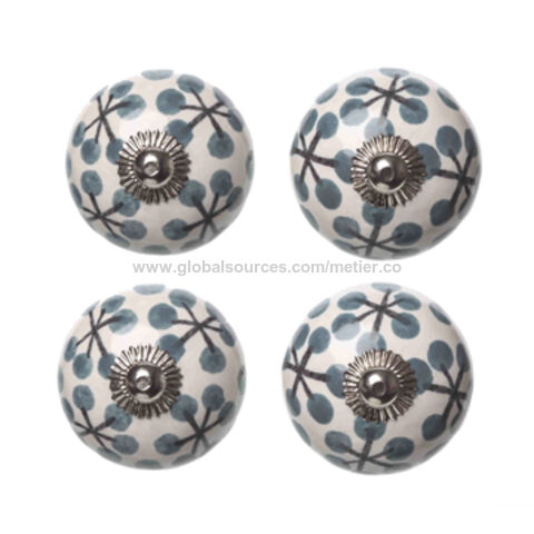 Global Sources India Metier Round Solid Hand Painted Ceramic Cabinet Drawer Knobs Door Handle Knob India Metier Round Solid Hand Painted, Hand Painted Ceramic Cabinet Knobs