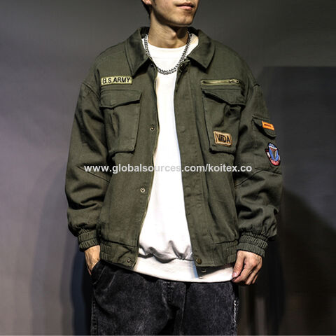 army green track jacket