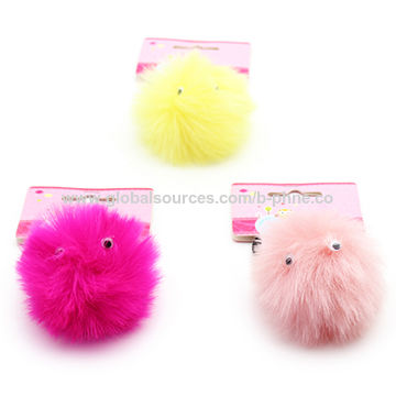 China Unique Fuzzy Plush Elastic Hair Bands Ball Hair From Jinhua