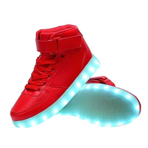 China High Top LED Dance Shoes Men and Women's Light Shoes,Led light shoes