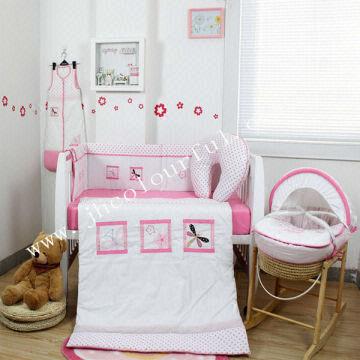 Pink Butterfly And Dragonfly Baby Bedding Set 100 Cotton 1 High