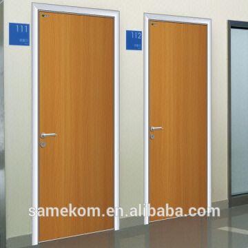 Wooden Soundproof Door Hospital Room Door Stainless Steel Hospital