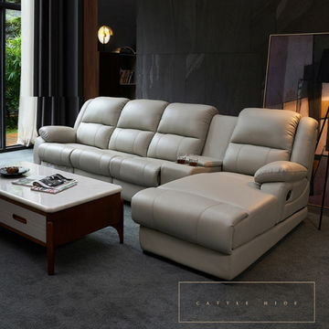 Family Living Room Sofa, Small Real Leather Sofa Set