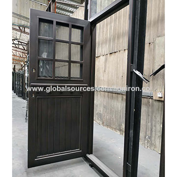 High Quality Contemporary Wrought Iron Single Entry Door