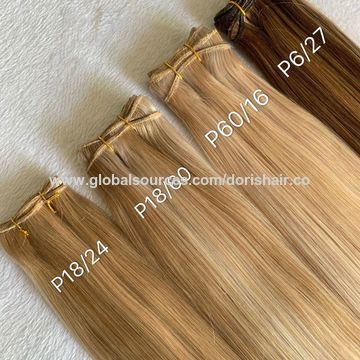 China Machine Double Weft Straight Russian Hair Extension Human