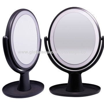 China Led Lighted Makeup Mirror Free, Free Standing Cosmetic Mirror With Lights