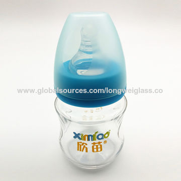 China Cute Baby Feeding Bottles Borosilicate Glass Bottles Eco