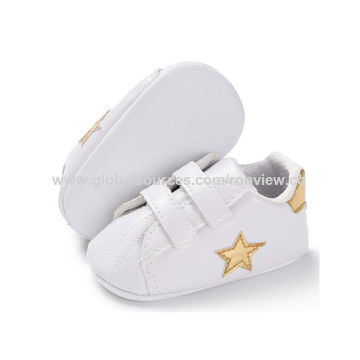 China Infant sport shoes, made of pu upper and soft sole canvas sole ...