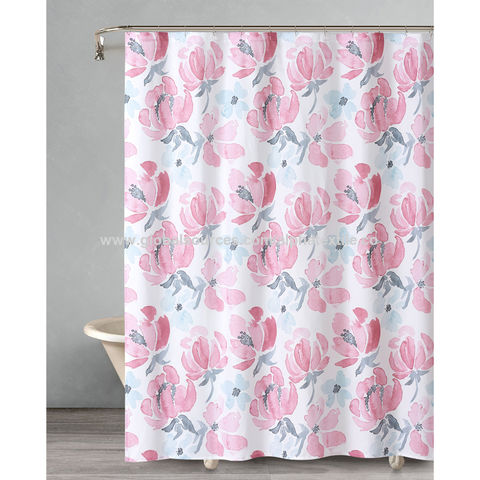 Polyester Rose Shower Curtain 72 X72, Are Microfiber Shower Curtains Waterproof