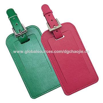 pu leather luggage tag