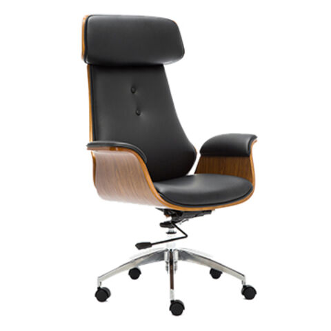 Office Chair Indoor Wooden, Modern Black Desk Chair