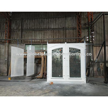 Rectangular Top American Single Door Wrought Iron Door Main