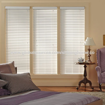 China 50mm Pvc Fauxwood Blind Venetian Blind Foamwood Horizontal