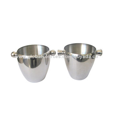 small ice buckets stainless steel