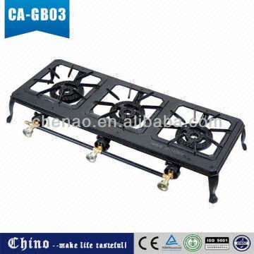 3 Burner Cast Iron Stove Gas Cooker Camping Lp Propane Global