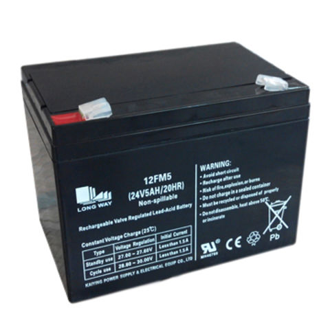 China 24V/5Ah rechargeable sealed lead-acid UPS battery for audio ...