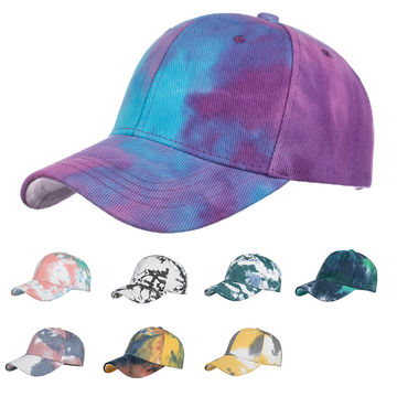 China Wholesale Multicolor Tie Dyed Baseball Cap New Fashion Customizable Tie Dying Cotton Hats Caps On Global Sources