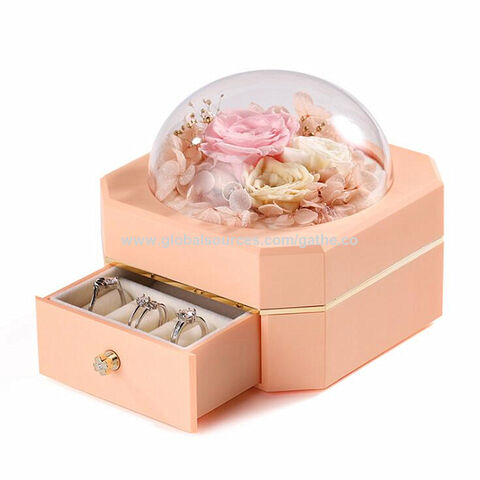 China Luxury Drawer Style Preserved Fresh Flower Jewelry Box Gift Box Valentines Day Packaging Gift Box On Global Sources Gift Boxes Jewelry Boxes Luxury Box