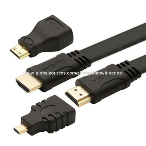 China Hdmi Cable Kit Hdmi Male To Male With Mini Hdmi Adapter Micro