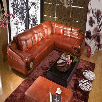 High Quality Wooden Leather Sofa, Quality Leather Sofa