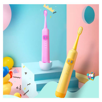 yellow electric toothbrush