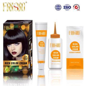 Home Used Shiny Repairing Permanent Hair Color Dye With Black