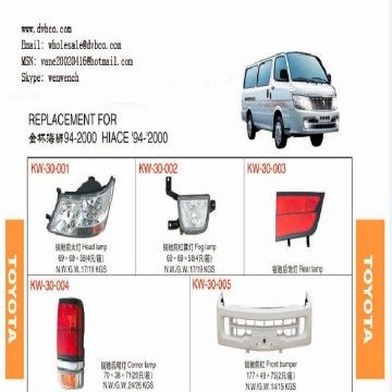 spare parts for toyota hiace van