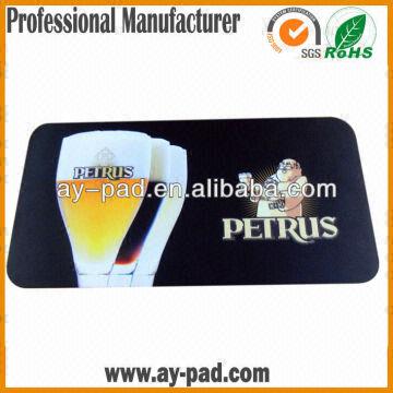 Custom Cloth Rubber Bar Mat Washable Commercial Beer Mats