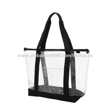 pvc shopping bag with zip