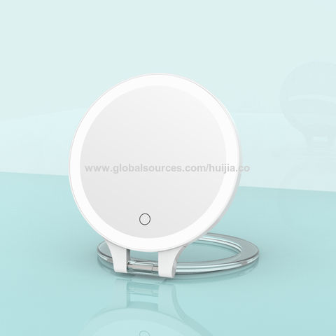 China 10x Magnifying Double Sided Round Led Lighted Makeup Mirror With Rechargeable Battery On Global Sources China 10x Magnifying Double Sided Round, Battery Makeup Mirror