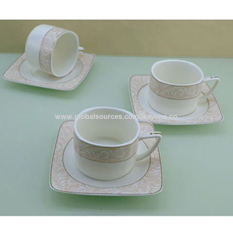 China 200ml Square Coffee Tea Cup Saucer Sets On Global Sources Cup Saucer Sets China