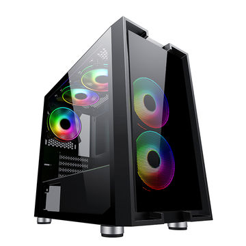 China Micro OEM Gaming PC Case Gempered Glass Front ATX Desktop ...