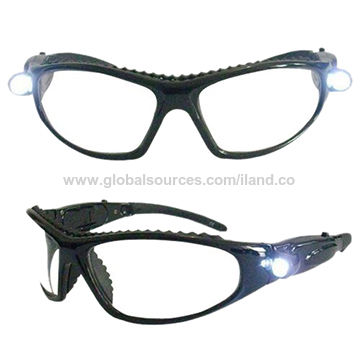 glasses with lights on