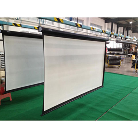 China 120 Inch Ceiling Mount Manual Projector Screen On