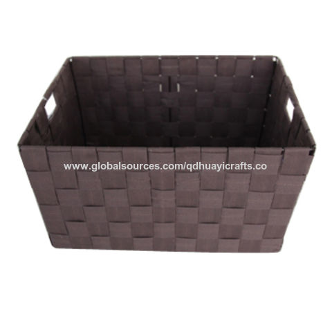 woven fabric storage baskets