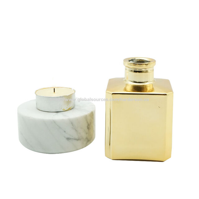 China100ml empty reed diffuser glass bottle electroplating glass room ...