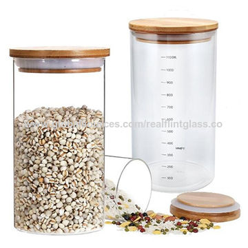 China Bamboo Lid And Silicone Sealing Ring From Xuzhou Manufacturer China Bamboo Lid And Silicone Sealing Ring Kitchen Canister Of Coffee Tea Food 1100ml