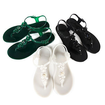 crystal jelly sandals