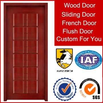 China Supplier Six Wood Panel Red Oak Wood Interior Door For