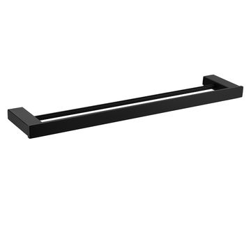 China Huida Manufacture Ss 304 Matt Black Bathroom Two Bars Bath Towel Holder On Global Sources Towel Racks Bath Towel Holder Stainless Steel Towel Bar