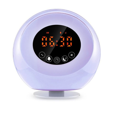 China Sunset Led Wake Up Light With Sunrise Simulation Alarm Clock With Fm Radio Led Mood Light On Global Sources Wake Up Light Night Light Led Mood Light